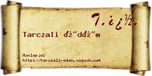 Tarczali Ádám névjegykártya